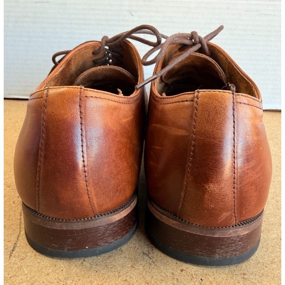 Mens Sz 9D Florsheim Brown Leather Cap Toe Oxford Lace Up‎ Dress Shoes - Picture 5 of 9